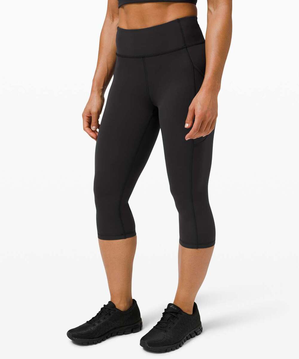 Lululemon Invigorate High-Rise Crop 17" Leggings Black sz 8